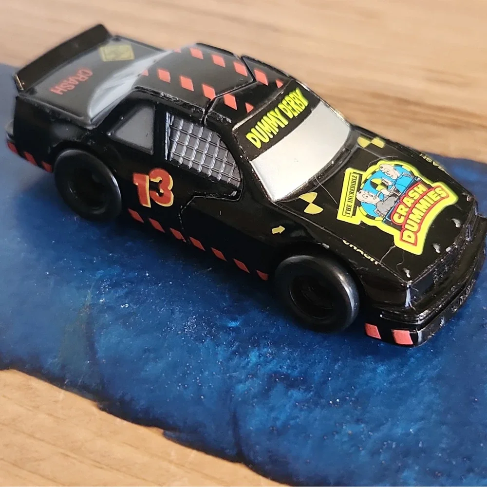 Vintage 1992 Matchbox Smash N Crash Diecast Car #13 Black Crash Dummy Retro Toy